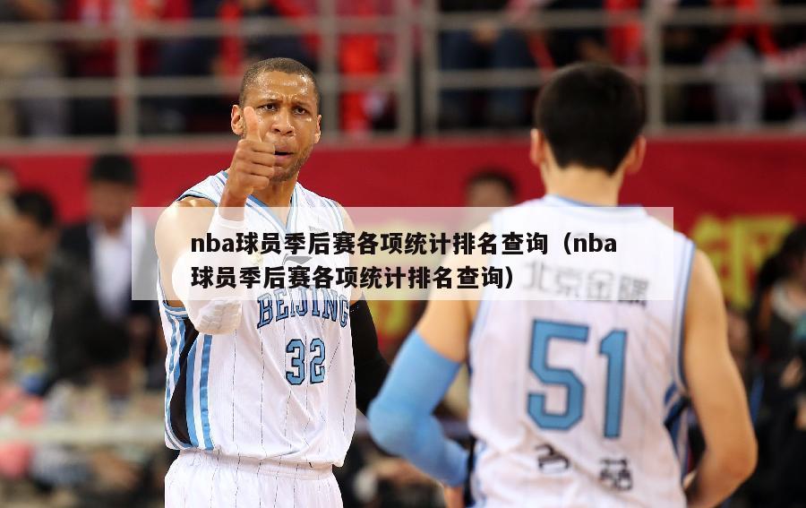 nba球员季后赛各项统计排名查询（nba球员季后赛各项统计排名查询）-第1张图片-足球直播_足球免费在线高清直播_足球视频在线观看无插件-24直播网