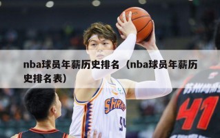 nba球员年薪历史排名（nba球员年薪历史排名表）