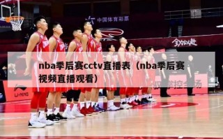 nba季后赛cctv直播表（nba季后赛视频直播观看）