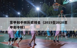 意甲射手榜历史排名（2019至2020意甲射手榜）