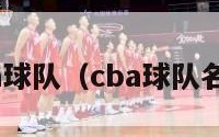 cba球队（cba球队名单）