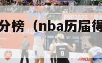 nba历届得分榜（nba历届得分榜前十名）