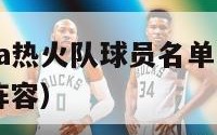 2024nba热火队球员名单（nba2014热火阵容）