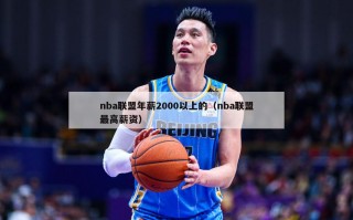 nba联盟年薪2000以上的（nba联盟最高薪资）