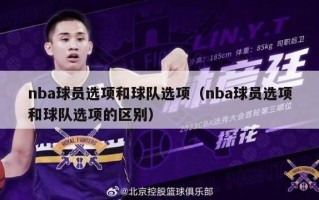 nba球员选项和球队选项（nba球员选项和球队选项的区别）