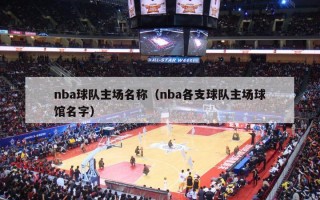 nba球队主场名称（nba各支球队主场球馆名字）