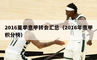 2016夏季意甲转会汇总（2016年意甲积分榜）