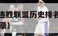 nba开赛季连胜联盟历史排名（nba历史各队连败纪录）