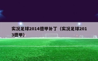 实况足球2014德甲补丁（实况足球2013德甲）