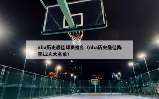 nba历史最佳球员排名（nba历史最佳阵容12人大名单）