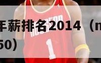 nba球员年薪排名2014（nba球员年薪排名前50）