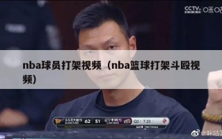 nba球员打架视频（nba篮球打架斗殴视频）