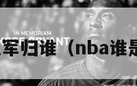 nba总冠军归谁（nba谁是总冠军）