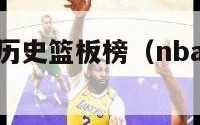 nba总决赛历史篮板榜（nba总决赛篮板记录）