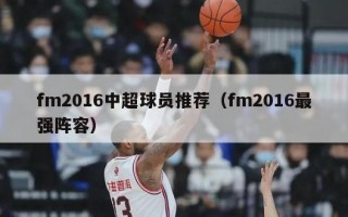 fm2016中超球员推荐（fm2016最强阵容）