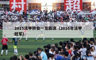 2015法甲转会一览新浪（2016年法甲冠军）