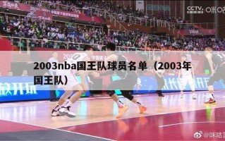 2003nba国王队球员名单（2003年国王队）