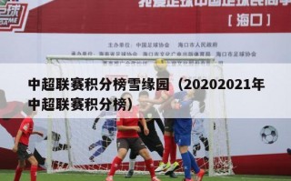 中超联赛积分榜雪缘园（20202021年中超联赛积分榜）