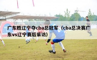 广东胜辽宁夺cba总冠军（cba总决赛广东vs辽宁赛后采访）