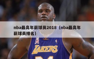 nba最高年薪球员2018（nba最高年薪球员排名）