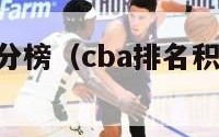 cba排名积分榜（cba排名积分榜完整榜）