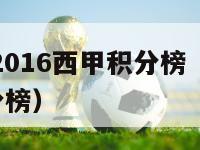 2015一2016西甲积分榜（2015年西甲积分榜）-第1张图片-足球直播_足球免费在线高清直播_足球视频在线观看无插件-24直播网