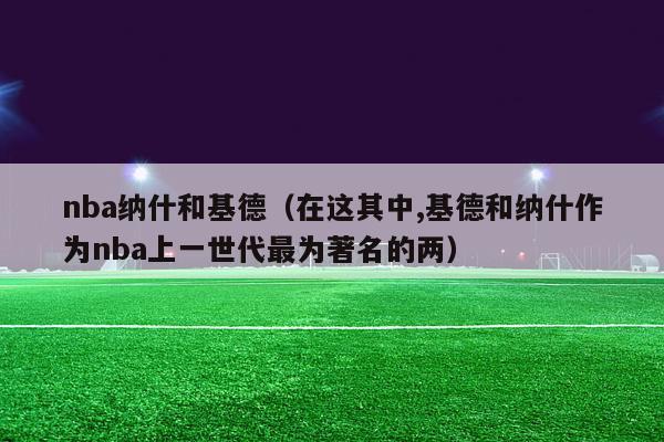 nba纳什和基德（在这其中,基德和纳什作为nba上一世代最为著名的两）-第1张图片-足球直播_足球免费在线高清直播_足球视频在线观看无插件-24直播网