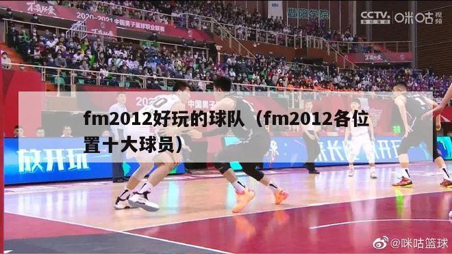 fm2012好玩的球队（fm2012各位置十大球员）-第1张图片-足球直播_足球免费在线高清直播_足球视频在线观看无插件-24直播网