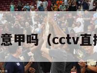 央视直播意甲吗（cctv直播意甲吗）-第1张图片-足球直播_足球免费在线高清直播_足球视频在线观看无插件-24直播网