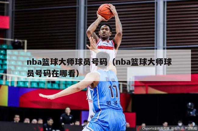 nba篮球大师球员号码（nba篮球大师球员号码在哪看）-第1张图片-足球直播_足球免费在线高清直播_足球视频在线观看无插件-24直播网